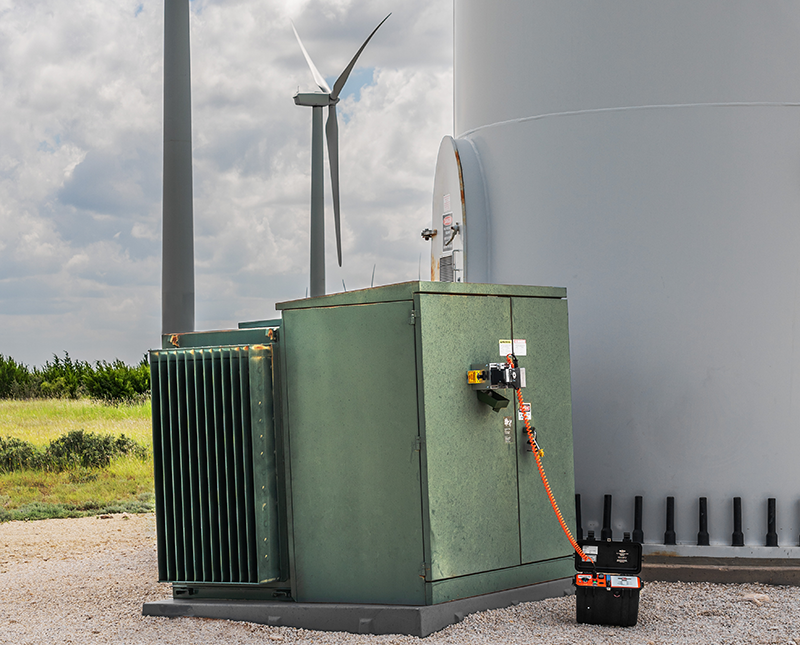 RSK-PMT installed on wind farm transformer