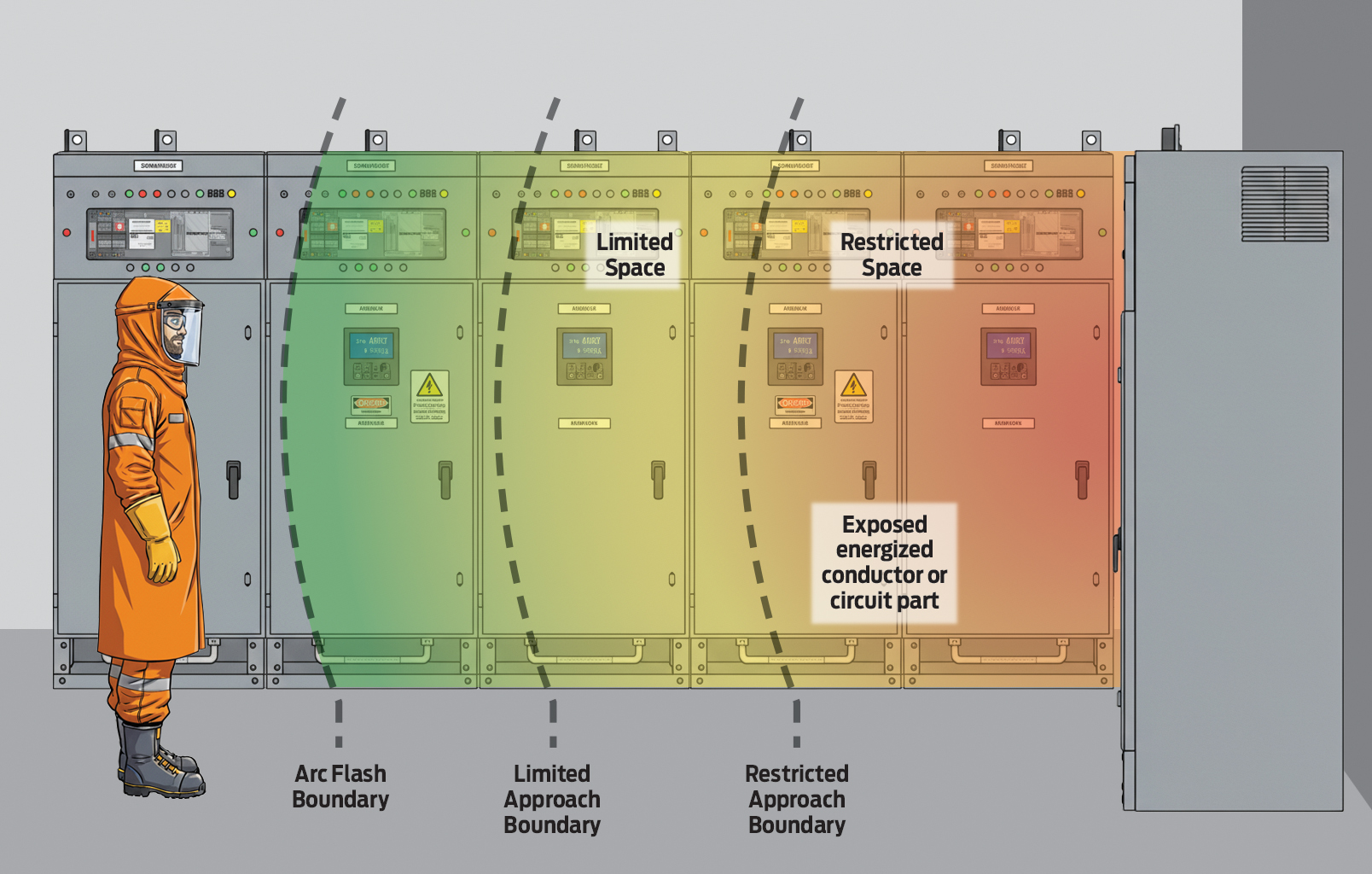 Arc-Flash Zone-stages Arc Flash Zone Stages